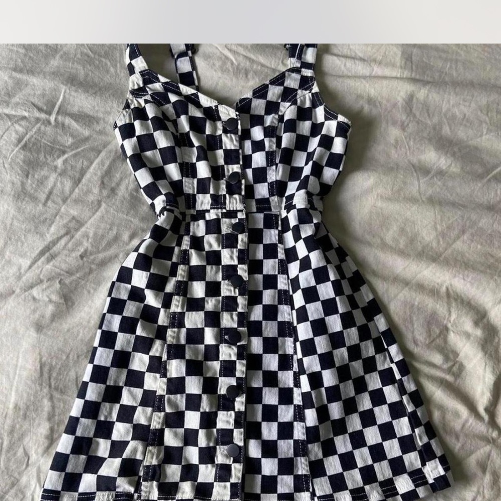 Urban outfitters black-and-white checkered dress Small